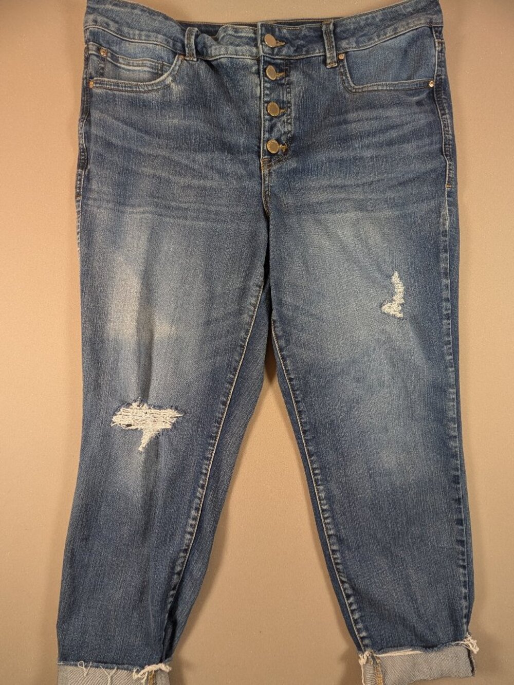 Women's Maurices Everflex High-Rise Button Fly Jean Size 16